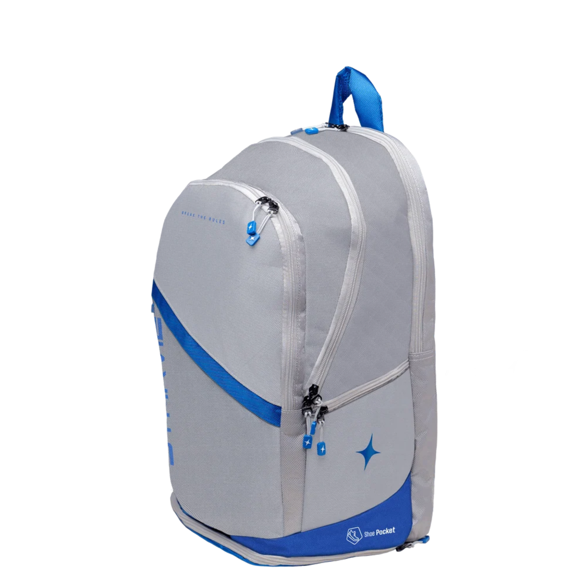 Front view of the StarVie Artic Sport padel backpack in grey and blue.