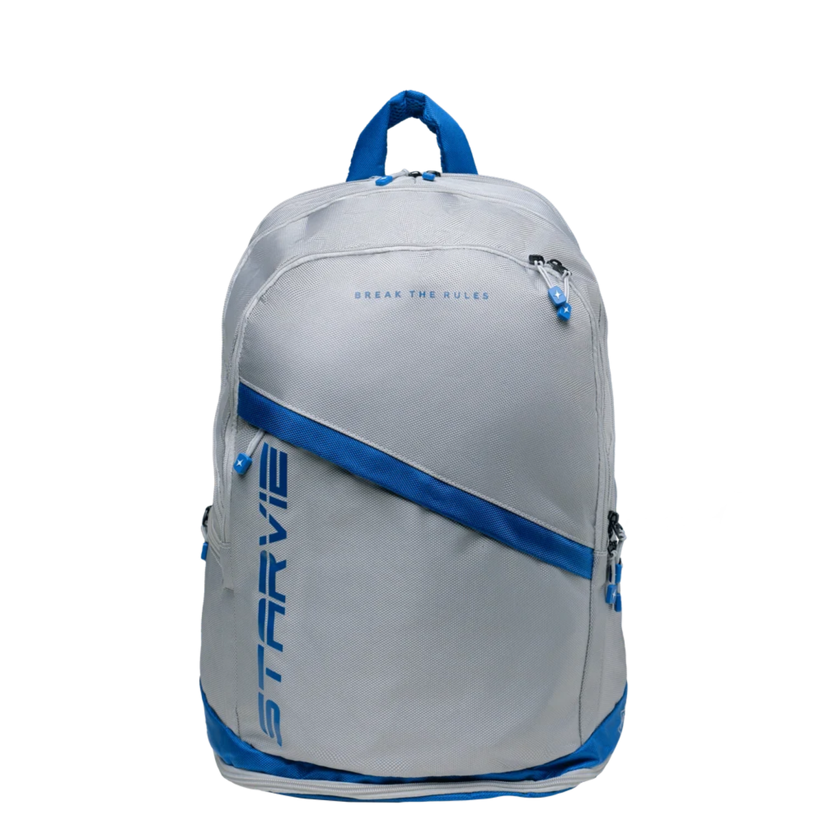 Side view of the StarVie Artic Sport padel backpack showing its shape and compartments.