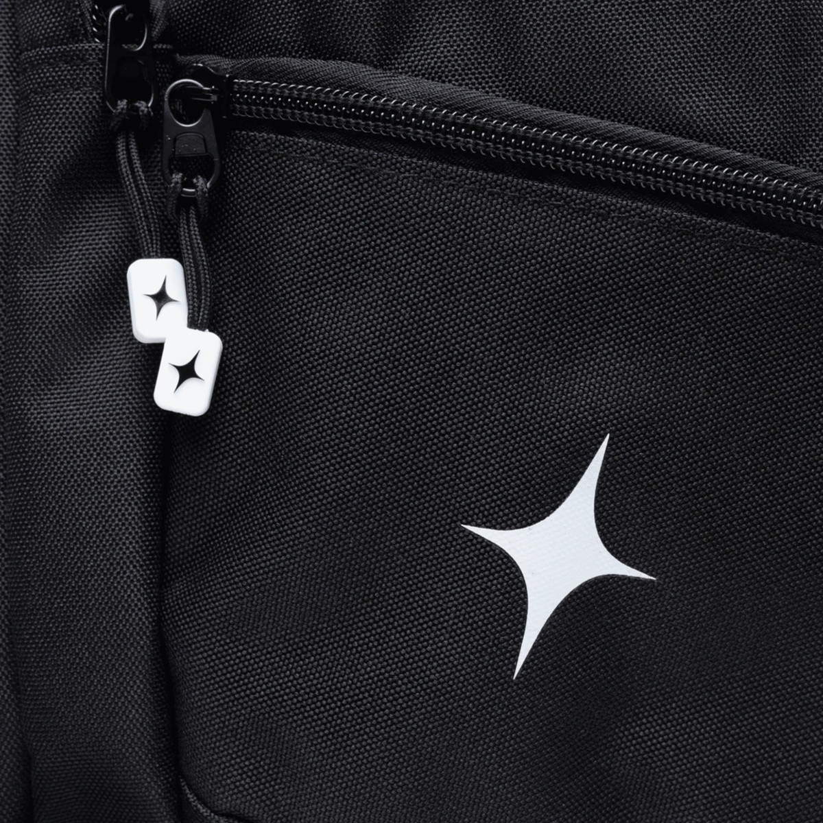 Detail view of the StarVie Hard EVA Black padel backpack showing its rigid EVA material and design.