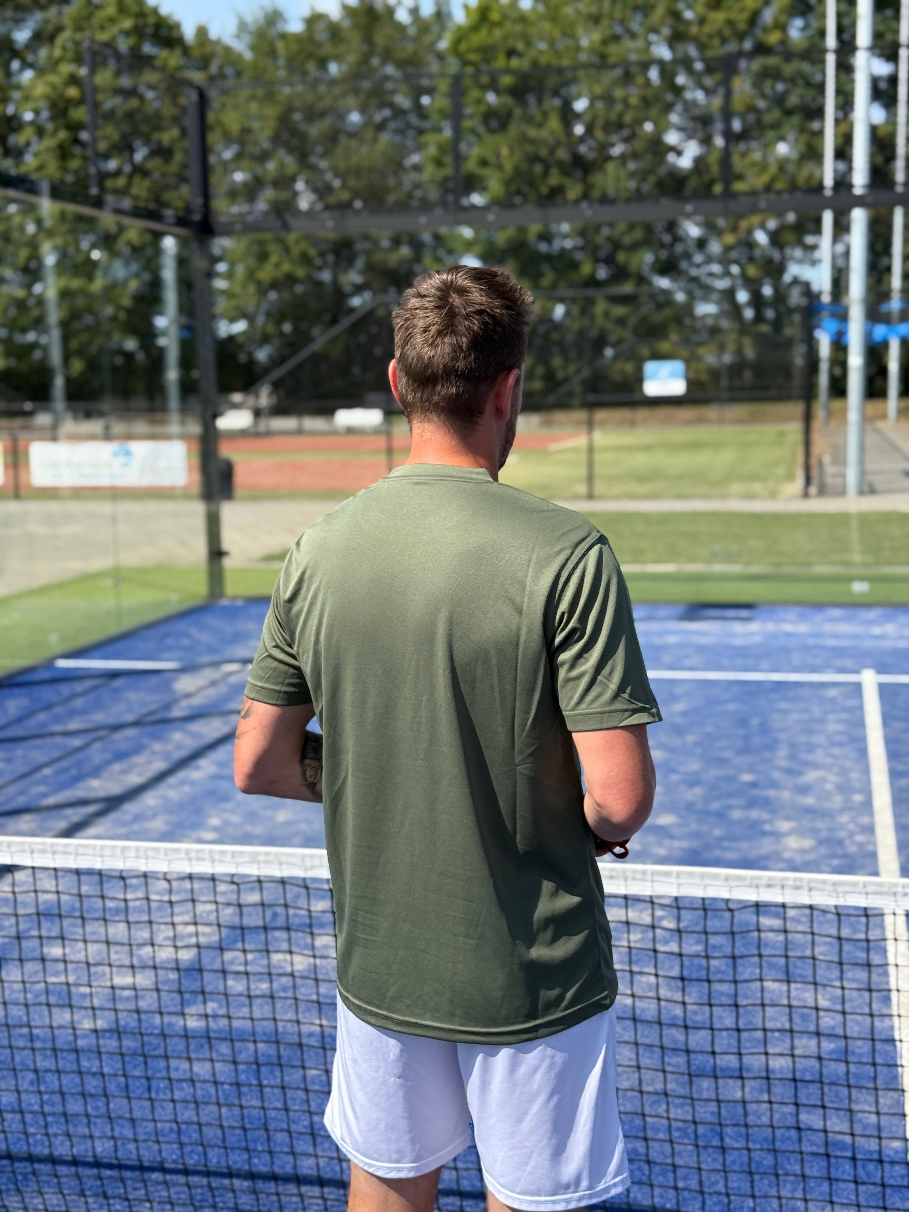 Mr padel parma padel shirt olive green