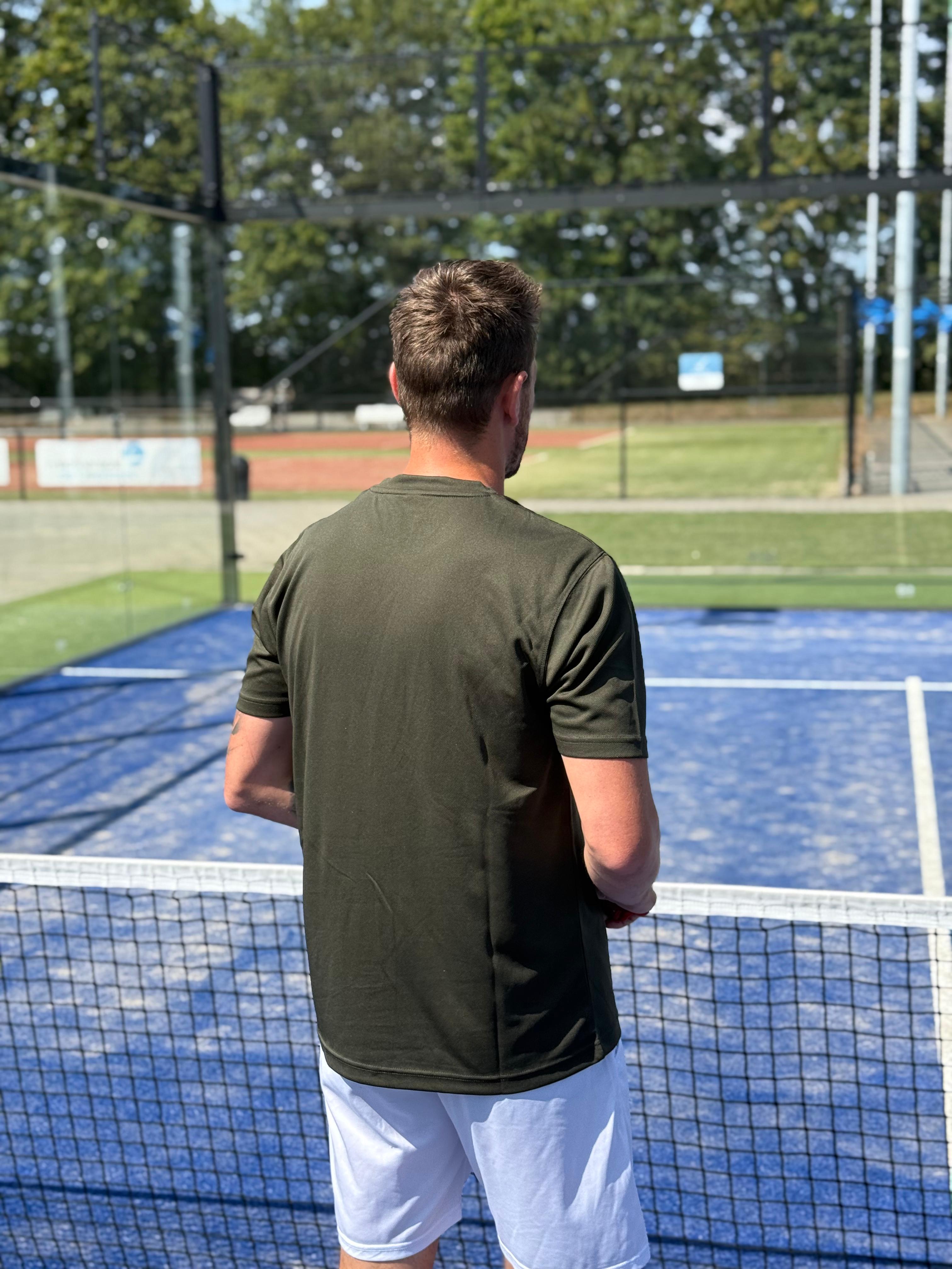 Mr padel parma padel shirt army green