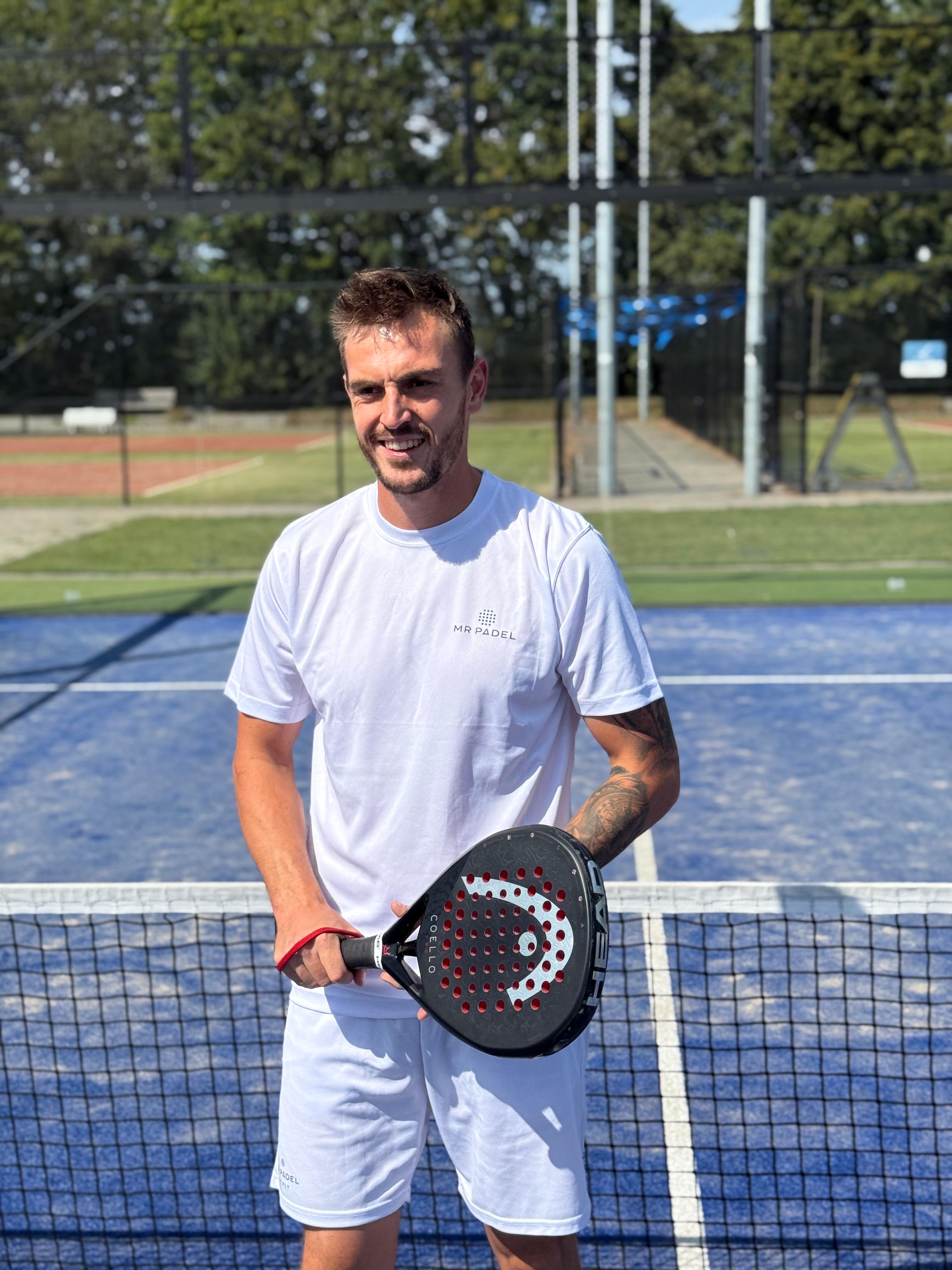 Mr padel parma padel shirt white