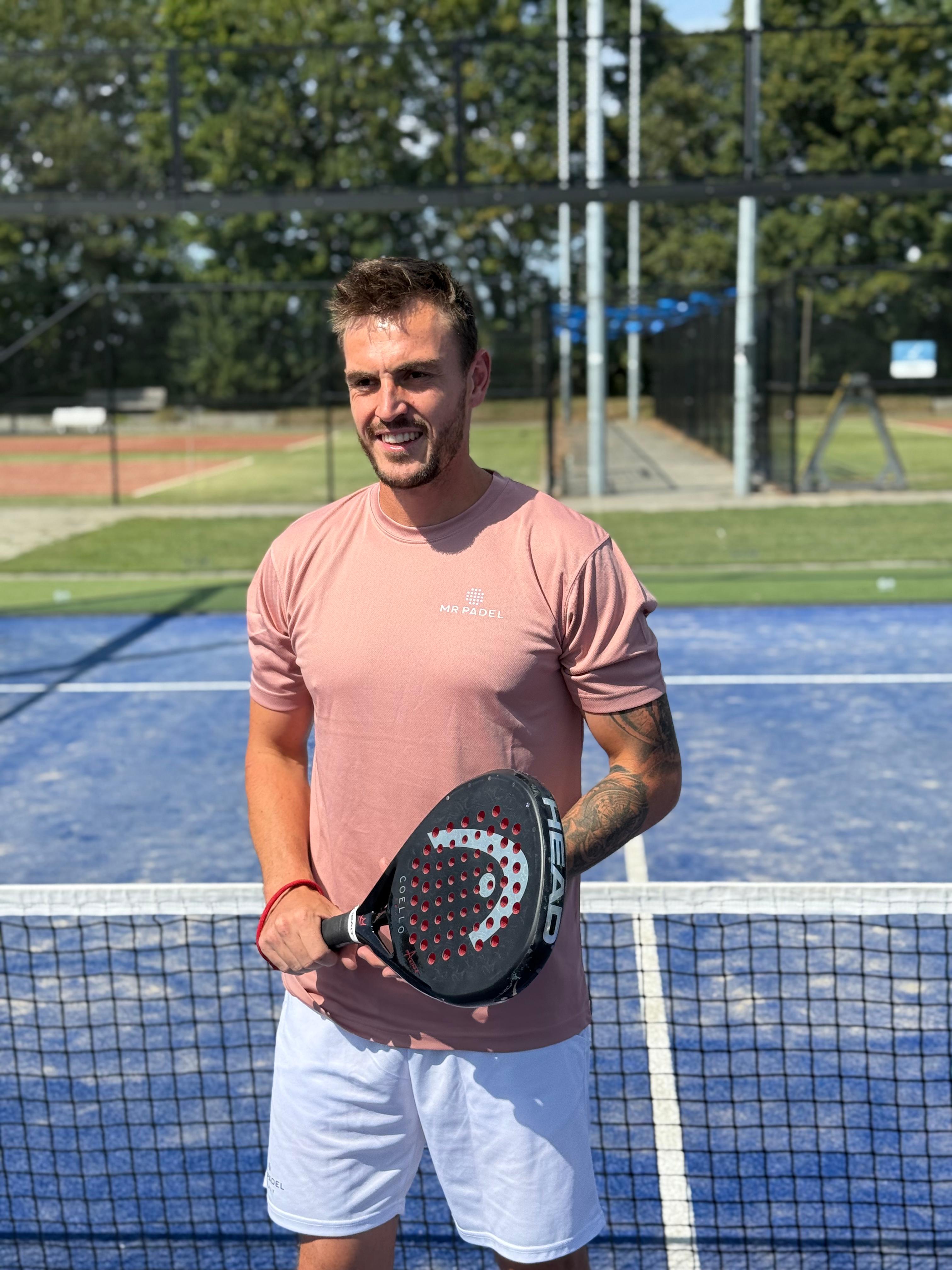 Mr padel parma padel shirt old pink
