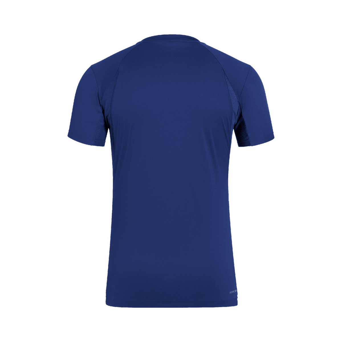 Back view of the adidas Club 3-Stripes Climacool T-Shirt Dark Blue, showing the clean dark blue short-sleeve design and athletic fit.