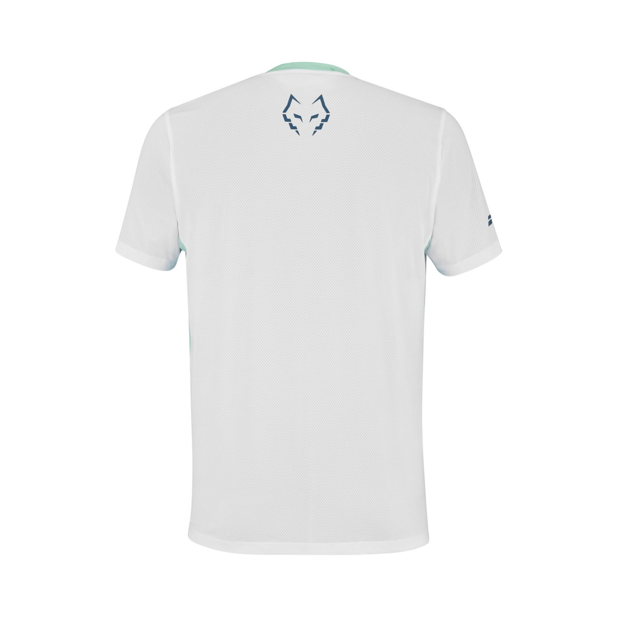 Back view of the Babolat Crew Neck Tee Lebron Men White 2027, showing the clean white design, short sleeves and subtle branding near the upper back.