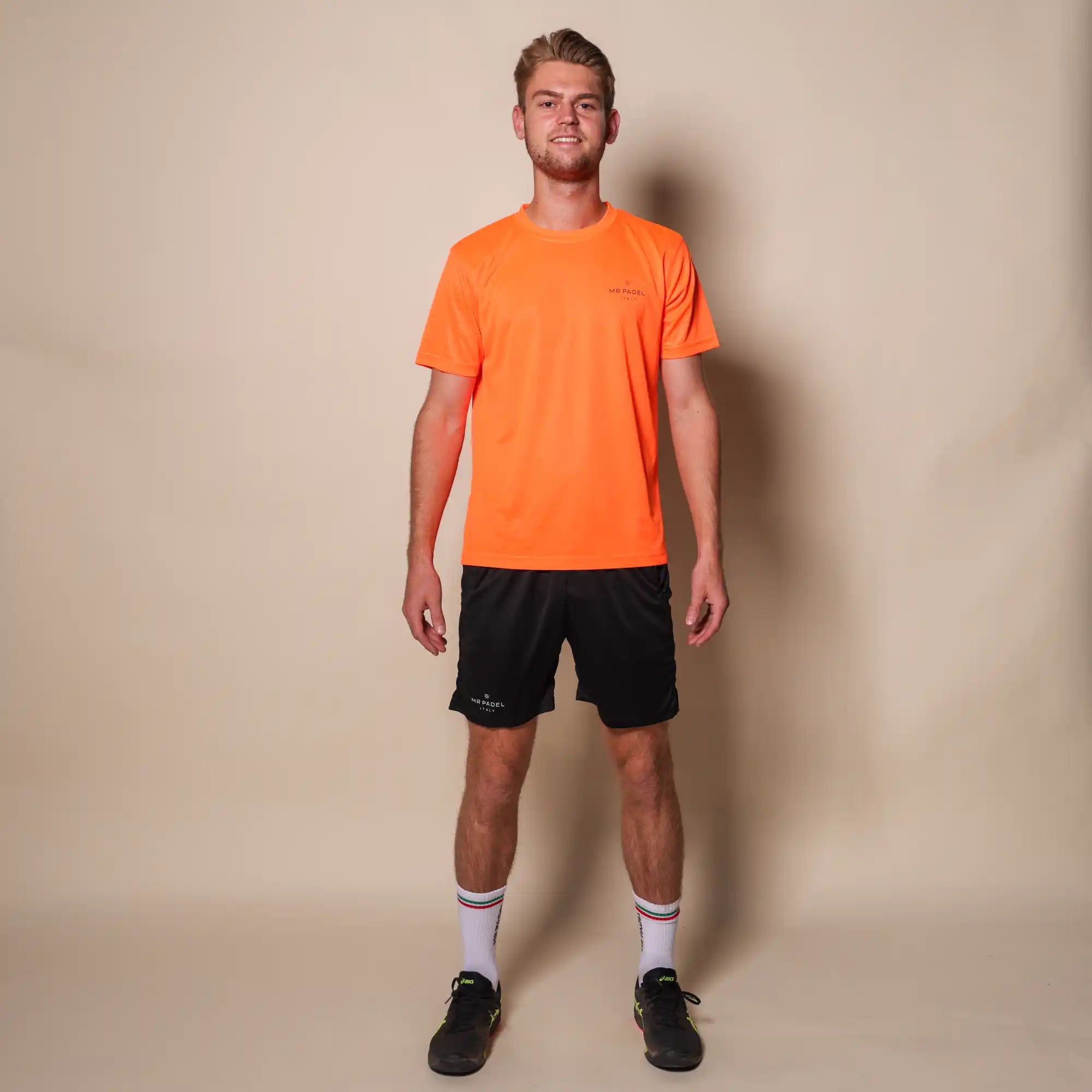 Mr padel padelshirt regular fit neon orange