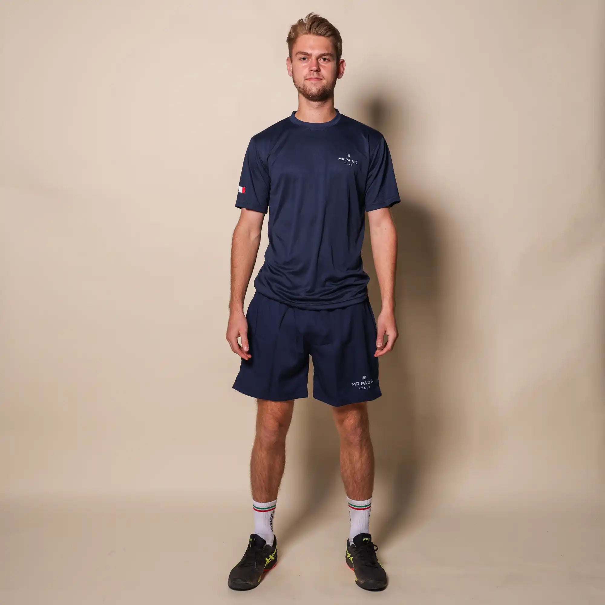 Mr padel padel shirt slim fit navy blue