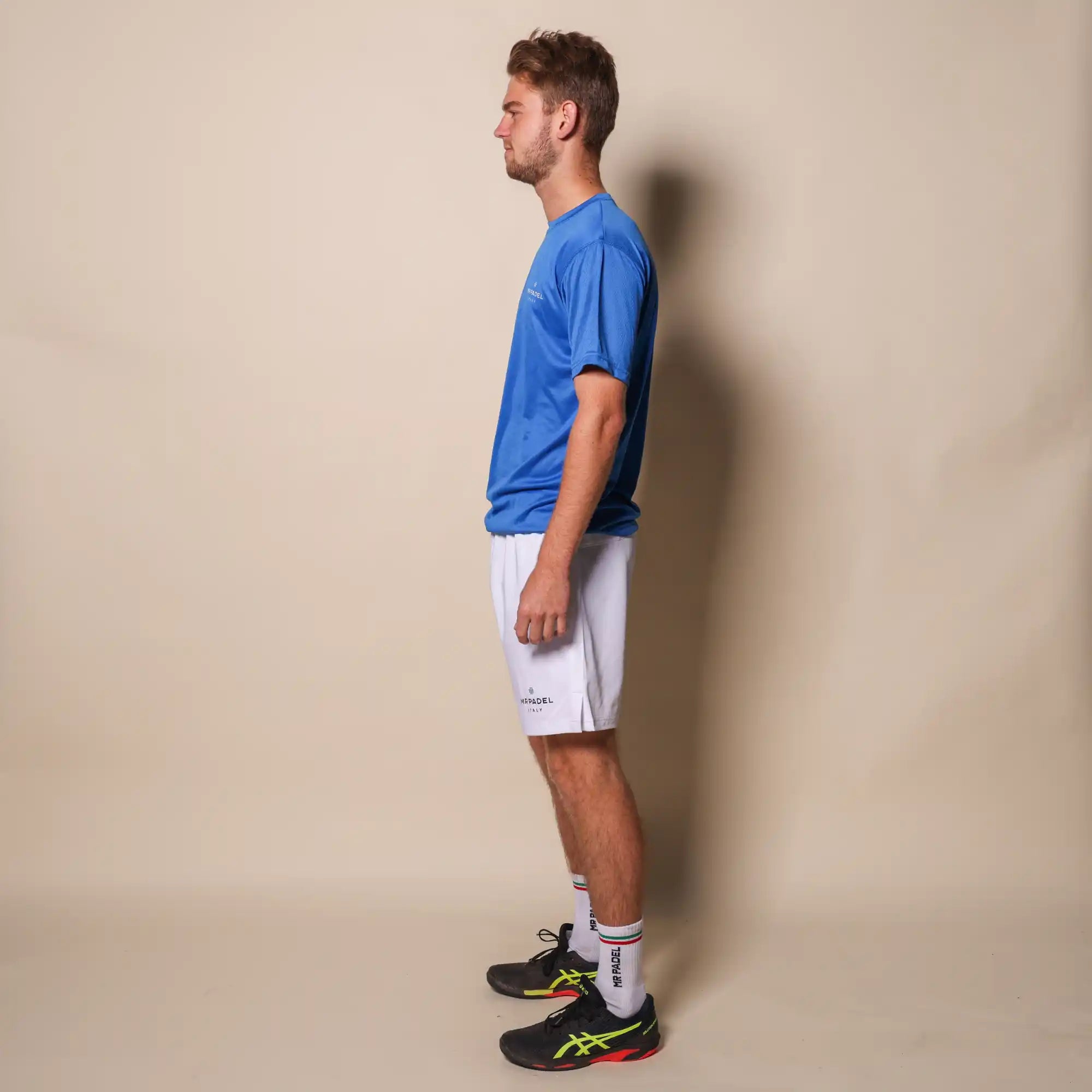 Mr padel padel shirt slim fit azzurro blue