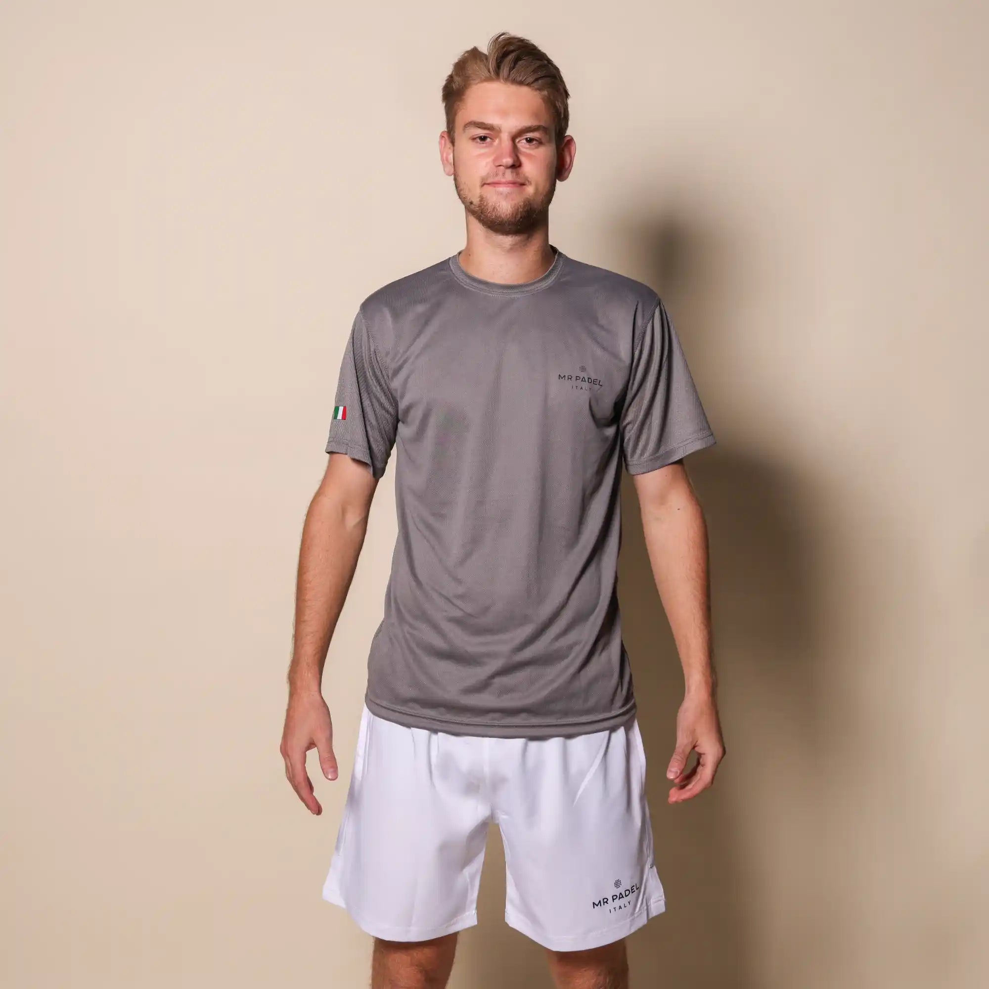Mr padel padel shirt slim fit grey