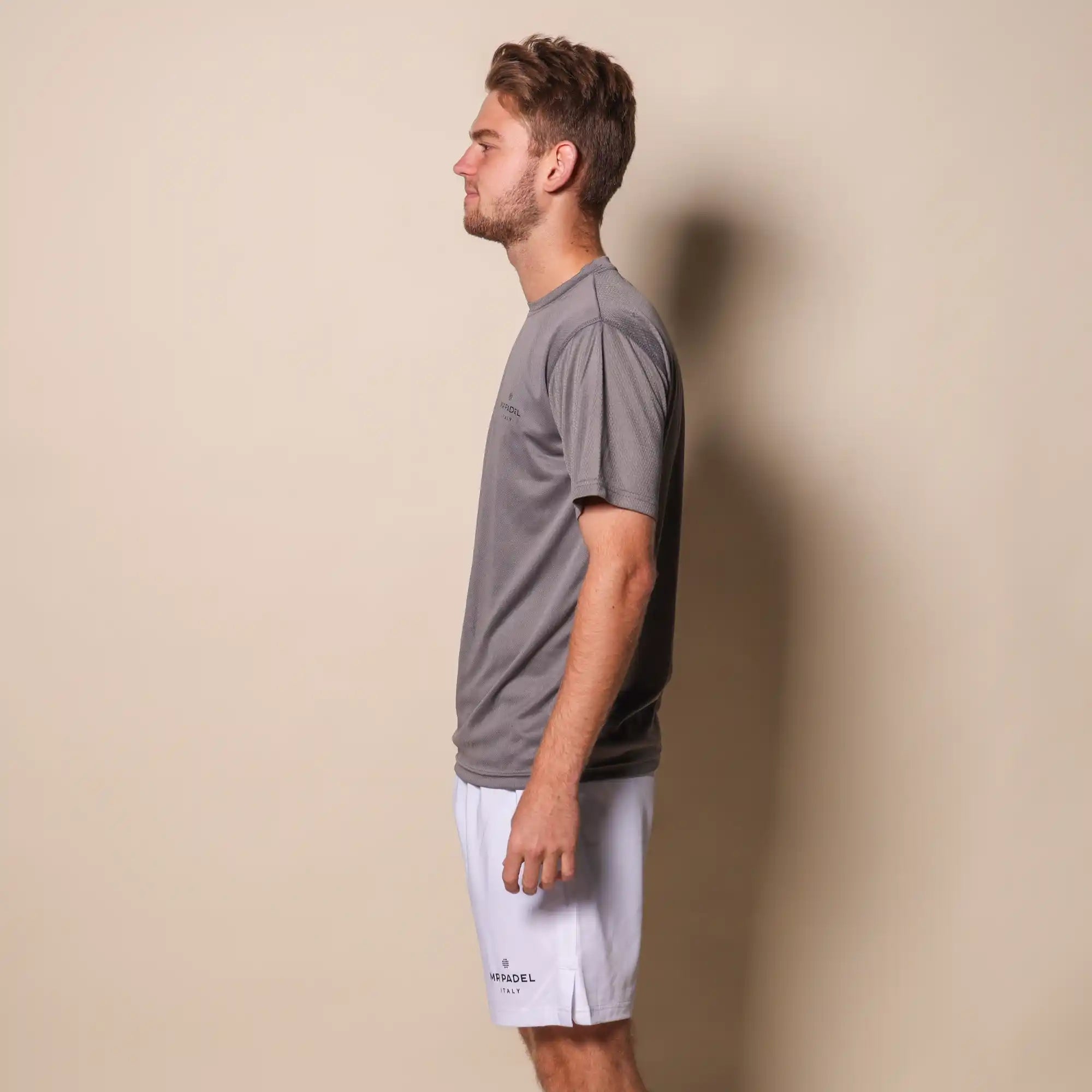 Mr padel padel shirt slim fit grey