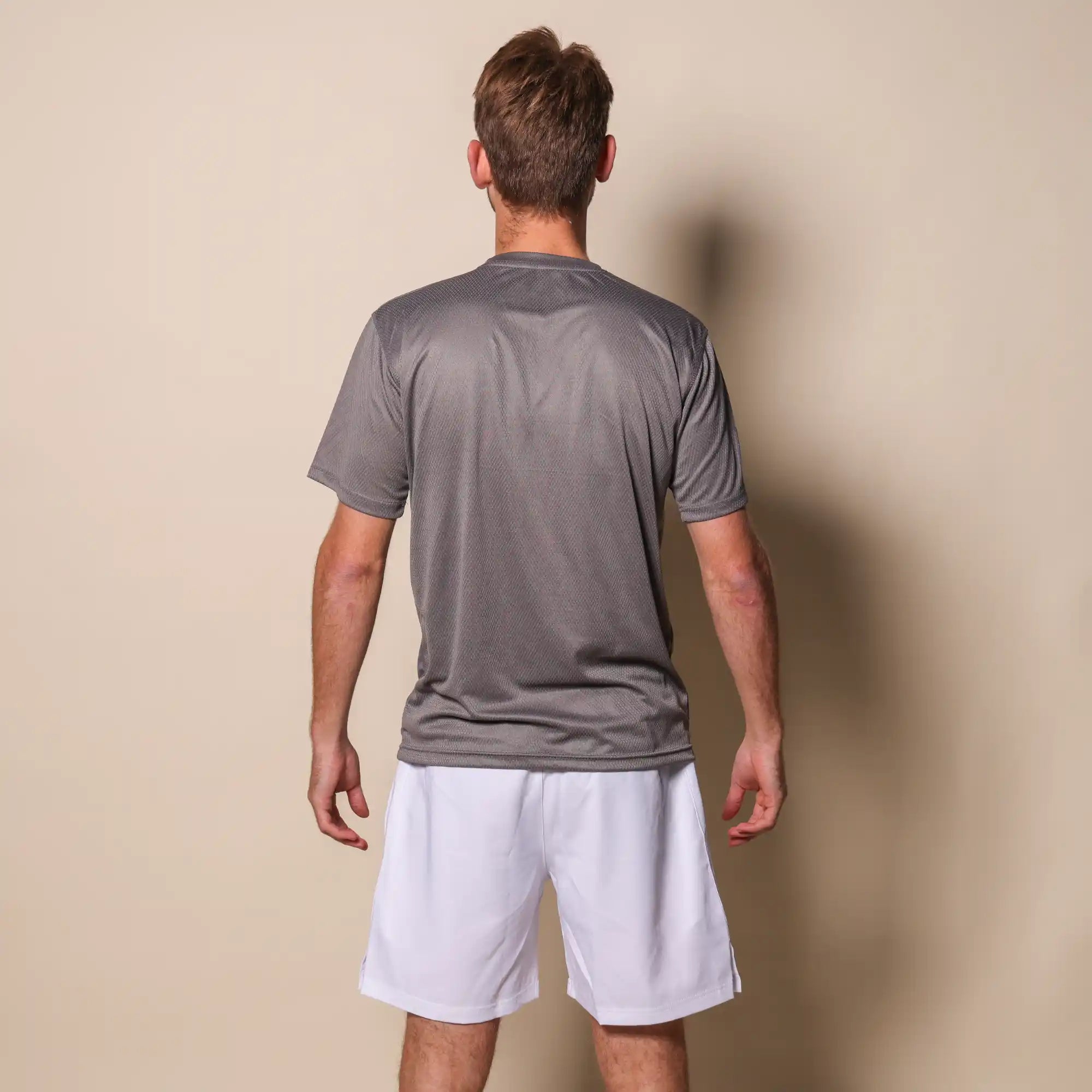 Mr padel padel shirt slim fit grey