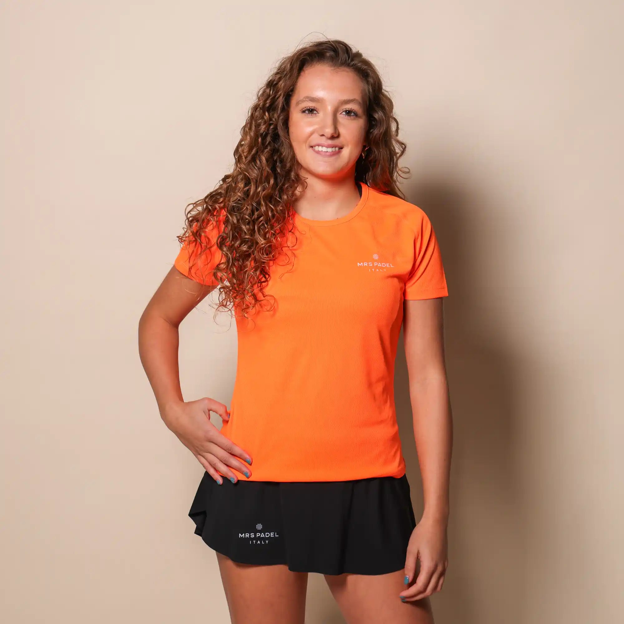 Mrs padel padel shirt neon orange