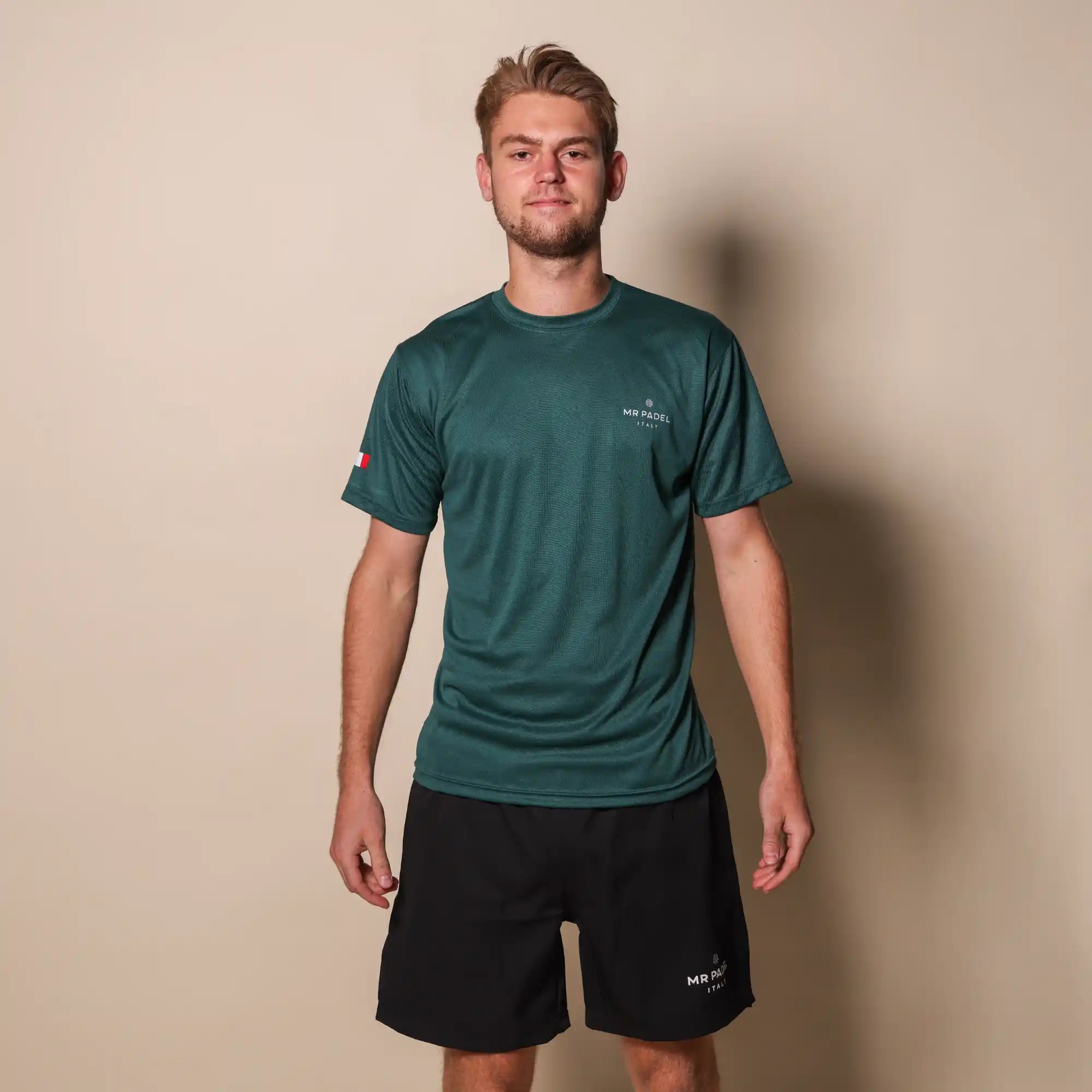 Mr padel padel shirt slim fit dark green