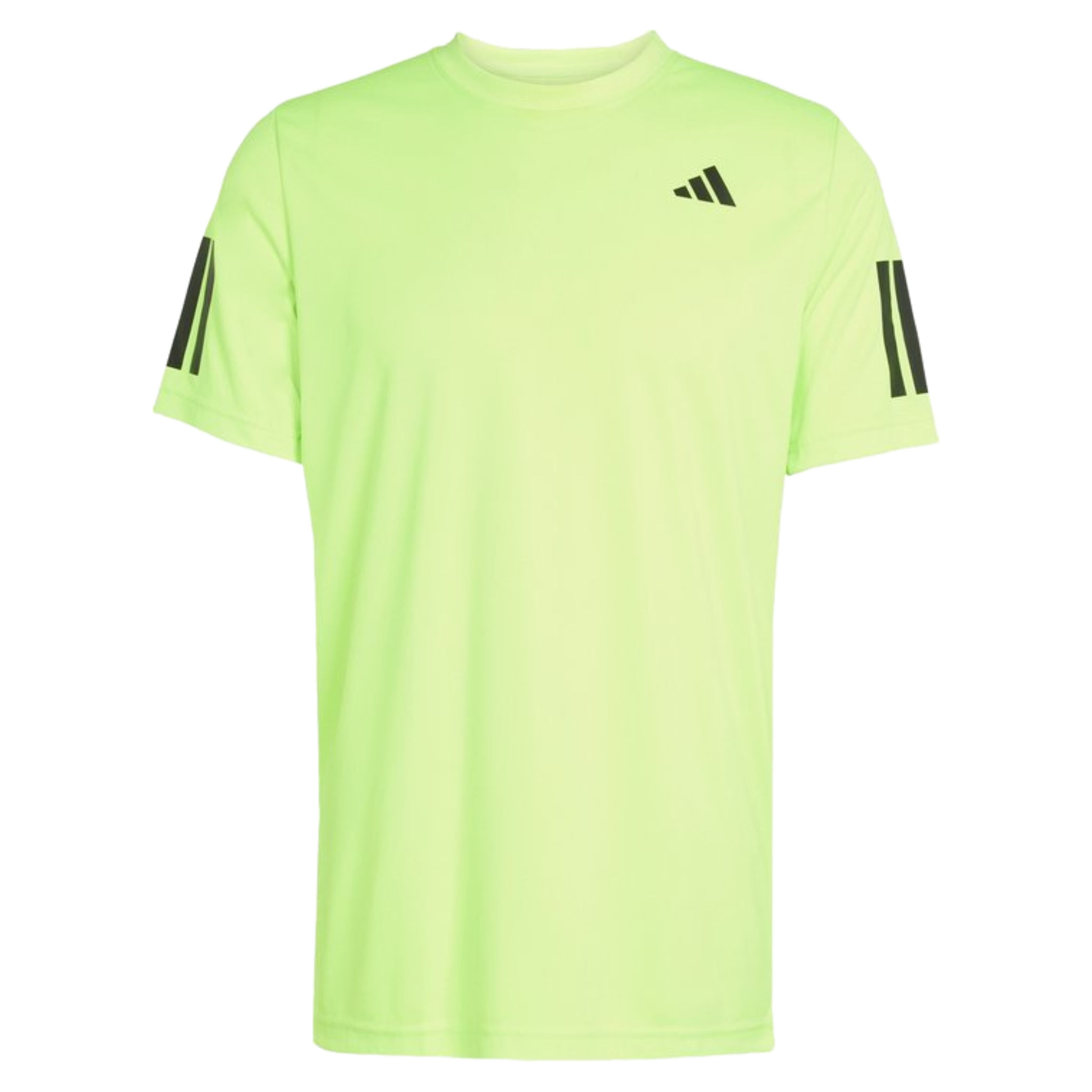 Adidas Club 3 Stripes Tee Shirt Lime | JG0979