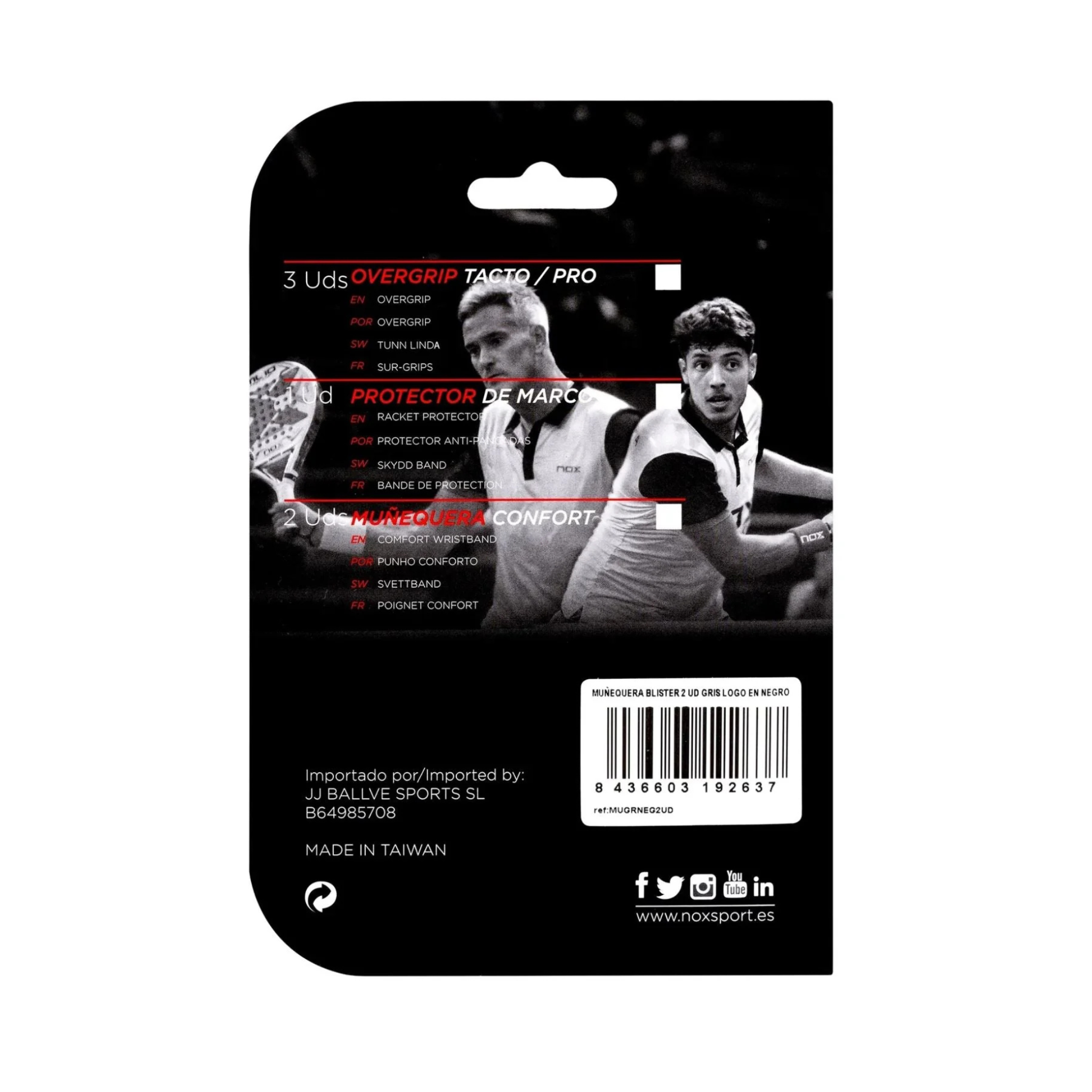 Nox Sweatbands Black 2pcs